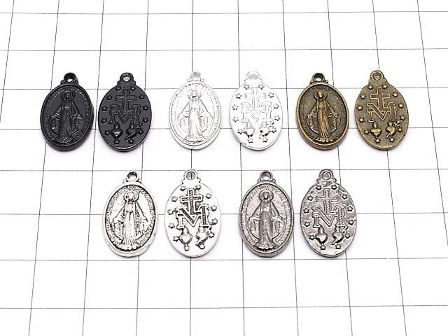 金屬飾品聖牌 17x12mm 10個