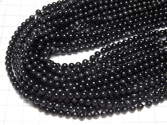Black Tiger's Eye AAA Round 4mm 1strand beads (aprx.15inch/38cm)