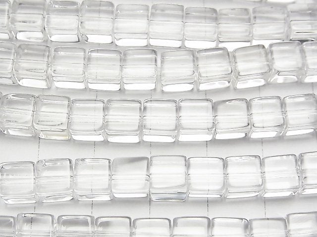 Crystal Quartz AAA Cube 6x6x6mm half or 1strand beads (aprx.15inch/37cm)