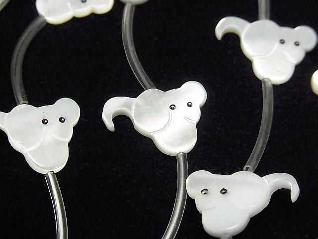 High-quality Mother of Pearl MOP AAA White Mouse Shape 1 Strand (Approx. 14 pieces)