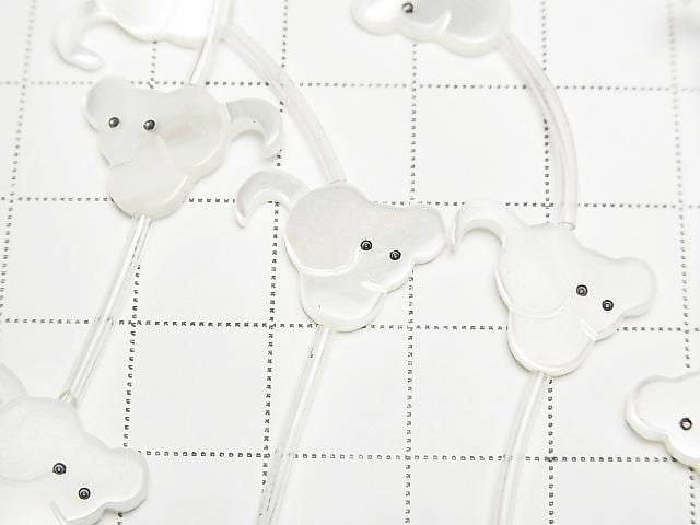 High-quality Mother of Pearl MOP AAA White Mouse Shape 1 Strand (Approx. 14 pieces)