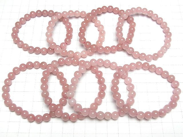 Guava Quarz AAA Rund 7mm 1strang Perlen (Armband)