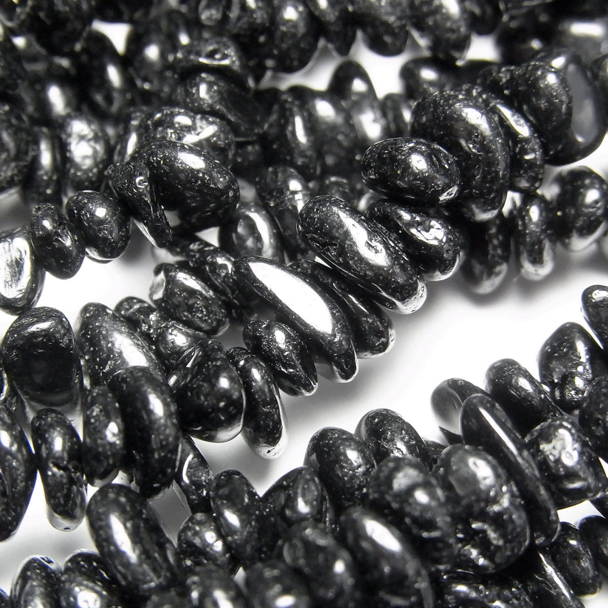 Black Spinel Chips (Small Nugget) 1strand beads (aprx.15inch / 37cm)