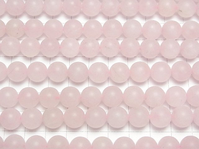 Frost Rose Quartz Round 10mm 1strand beads (aprx.15inch / 38cm)
