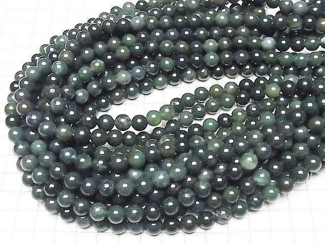 綠瑪瑙圓珠 8mm 1串 (約15英吋/36公分)
