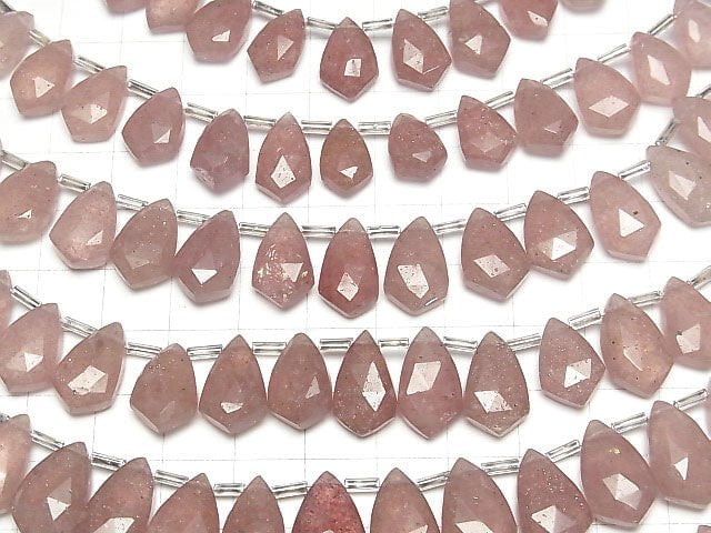 Rosa Epidot AAA- deformierte facettierte Marquise 16x10mm 1Strang Perlen (ca. 13 cm)