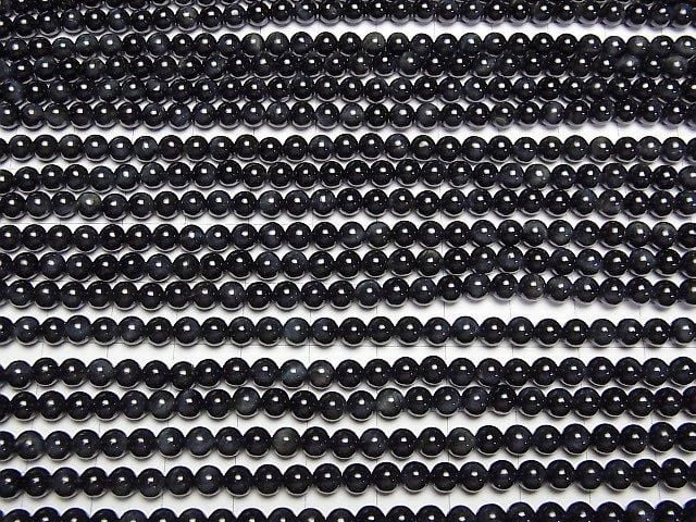Naturfarbe blauer Tigerauge AAA- Rund 4mm 1 Strang Perlen (ca. 15 Zoll/37cm)