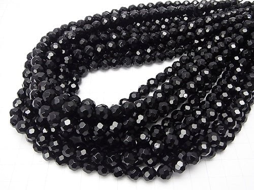 Onyx 32Faceted Round 8mm 1strand beads (aprx.15inch/36cm)