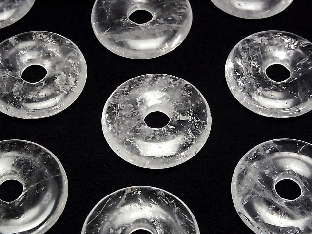 Kristall AA Münze (Donut) 30x30mm 2Stück