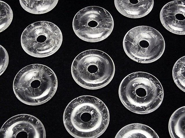 Kristall AA Münze (Donut) 30x30mm 2Stück