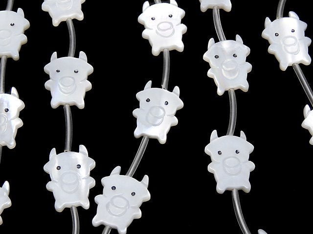 1strand $7.79! High Quality Mother of Pearl MOP AAA Beef Shape NO.2 White 1strand (Approx 14pcs)