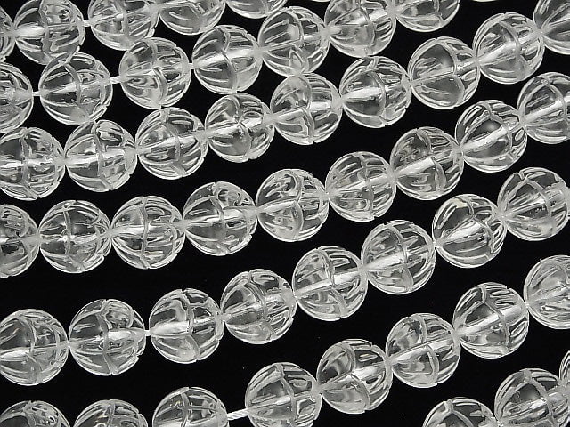 Crystal Quartz AAA Lotus Carving 16mm 1/4 or 1strand beads (aprx.15inch / 36cm)