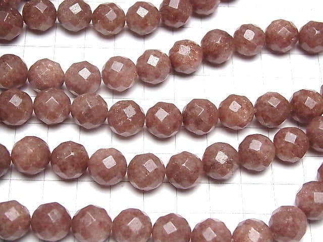Muscovite 64Faceted Round 12mm half or 1strand beads (aprx.15inch/38cm)