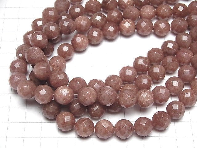 Muscovite 64Faceted Round 12mm half or 1strand beads (aprx.15inch/38cm)