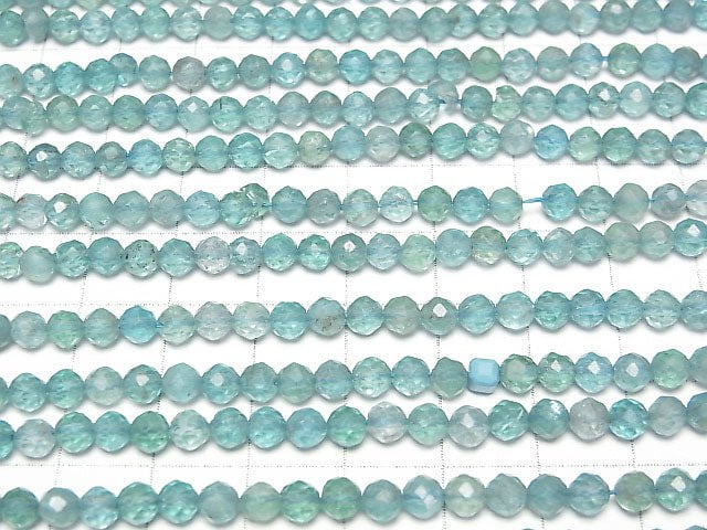 High Quality! Apatite AA++ Faceted Round 4mm 1strand beads (aprx.15inch/37cm)