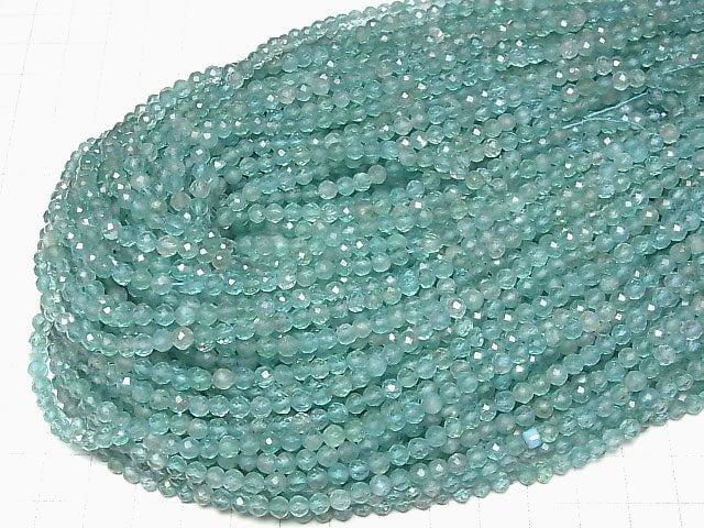 High Quality! Apatite AA++ Faceted Round 4mm 1strand beads (aprx.15inch/37cm)