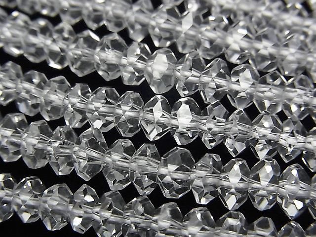 Crystal AAA Faceted Button Rondelle 6x6x3mm 1/4 or 1-strand beads (approx. 15inch/38cm) High Quality!