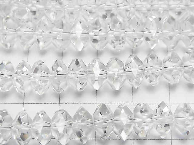 Haute Qualité ! Quartz Cristal AAA Facetté Bouton Rondelle 10 x 10 x 5 mm 1/4 ou 1 fil de perles (env. 38 cm)