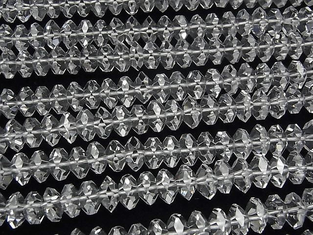 Crystal AAA Faceted Button Rondelle 10x10x5mm 1/4 or 1-strand beads (approx. 15inch/38cm) High Quality!