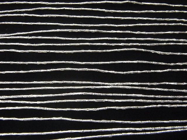 Karen Silver Tube 4x1x1mm White Silver Half or 1-Strand Beads (approx. 26 inches/66 cm)