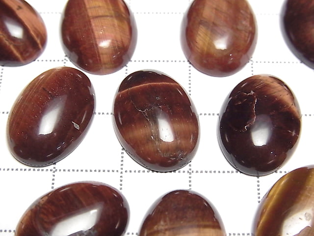 Red Tiger's Eye AA ++ Oval Cabochon 18x13mm 2pcs $3.79!