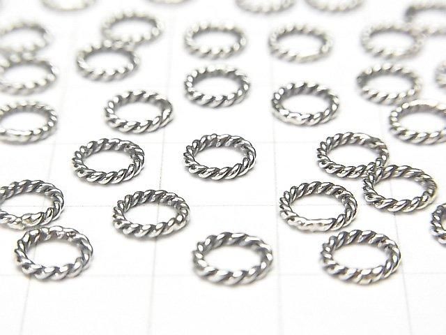 Bali Silver Rope Ring (Closed Type) 6mm 5pcs