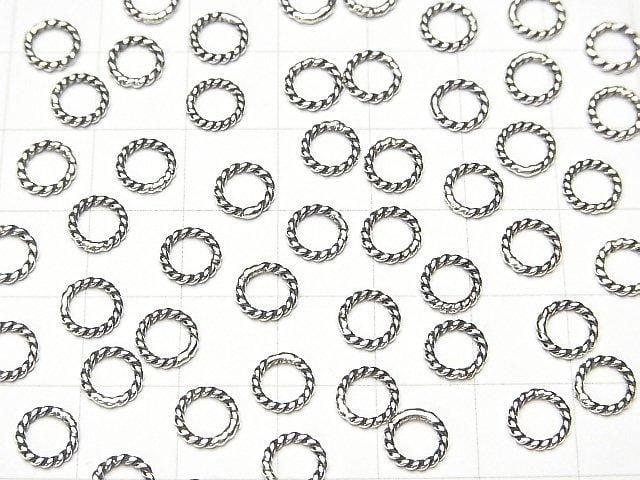 Bali Silver Rope Ring (Closed Type) 6mm 5pcs
