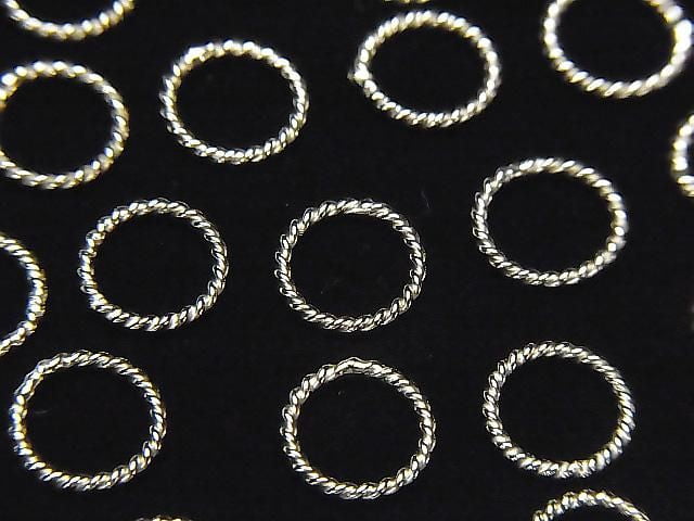 Silver 925 Rope Ring (Non-opening) Rhodium Plated 4, 6, 8, 10, 12, 14mm 10pcs