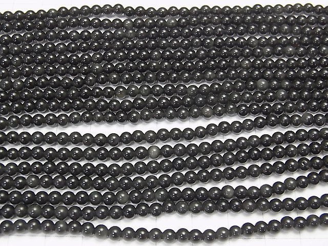 Rainbow Obsidian AAA Round 4mm 1strand beads (aprx.15inch / 37cm)