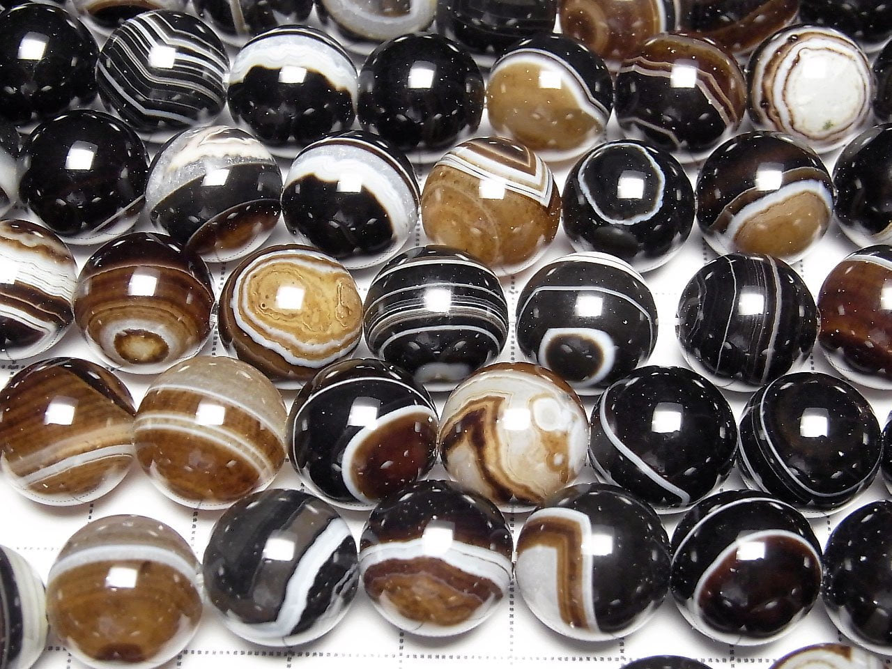 Agate Tibétaine (Agate Œil) AAA Ronde 14mm Demi-fil ou 1 fil Perles (environ 15 pouces/36 cm)