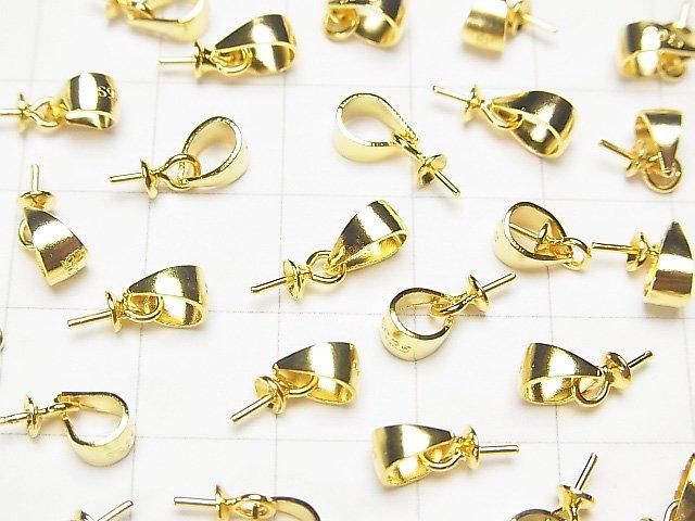 Silver 925 Screw Eye with Bail, 18KGP, 4pcs
