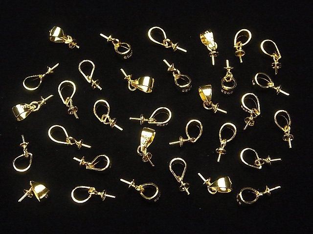 Silver 925 Screw Eye with Bail, 18KGP, 4pcs