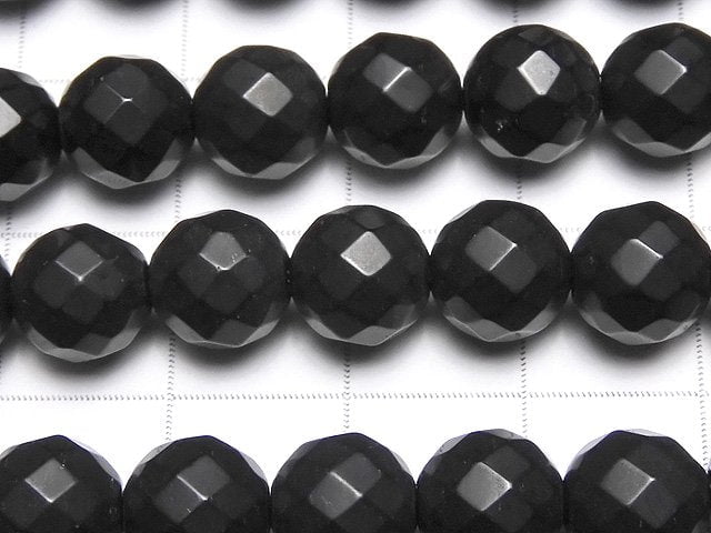 1strand $8.79! Frost Onyx 64 Faceted Round 8 mm 1strand beads (aprx.15 inch / 37 cm)