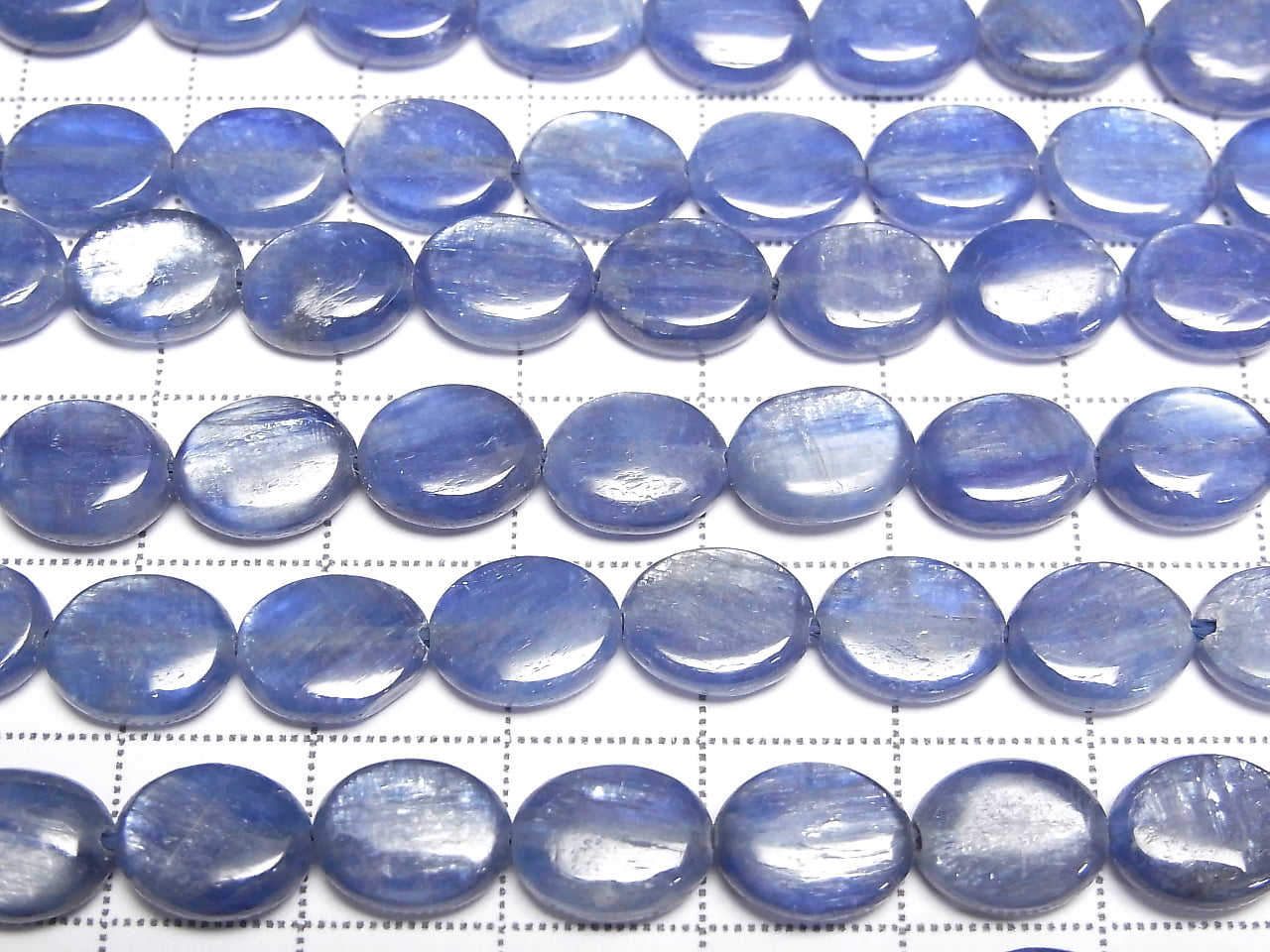 Kyanit AA+ Oval 10x8x3mm halbe oder 1Strang Perlen (ca. 15 Zoll/38 cm)