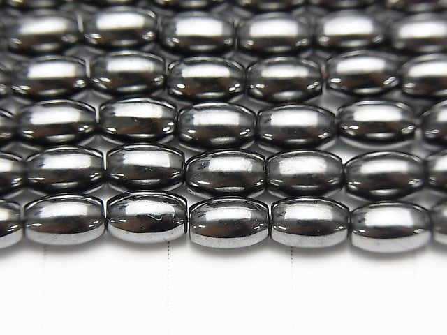 Magnetic! 1strand $3.79! Hematite Rice 6x4mm x4mm 1strand beads (aprx.15inch/38cm)