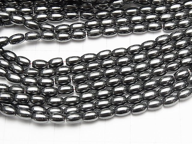Magnetic! 1strand $3.79! Hematite Rice 6x4mm x4mm 1strand beads (aprx.15inch/38cm)