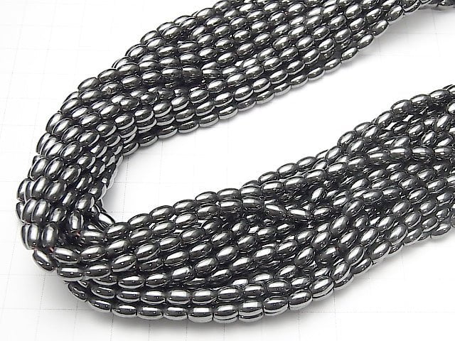 Magnetic! 1strand $3.79! Hematite Rice 6x4mm x4mm 1strand beads (aprx.15inch/38cm)