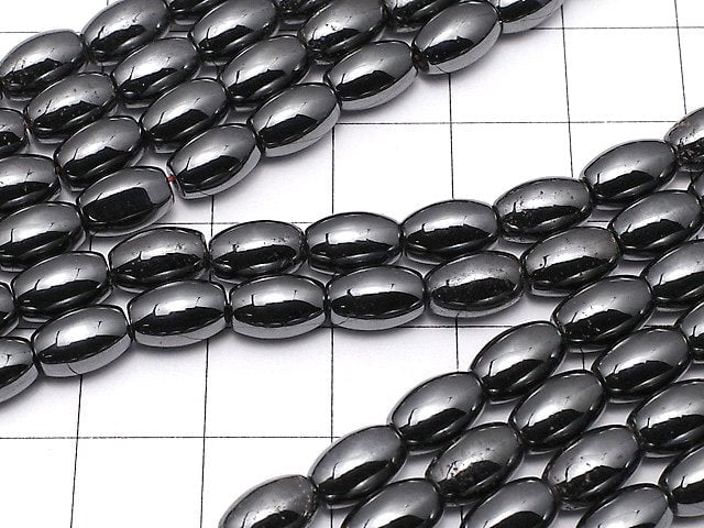 Magnetic! Hematite Rice 8x5x5mm 1strand beads (aprx.15inch/38cm)
