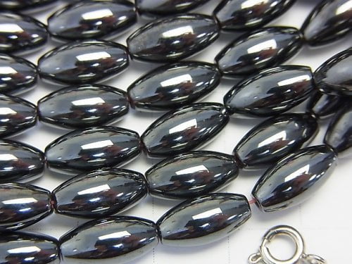 Magnetic! 1strand $5.79! Hematite Rice 12x6mm x6mm 1strand beads (aprx.15inch/38cm)