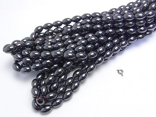 Magnetic! 1strand $5.79! Hematite Rice 12x8mm x8mm 1strand beads (aprx.15inch/38cm)