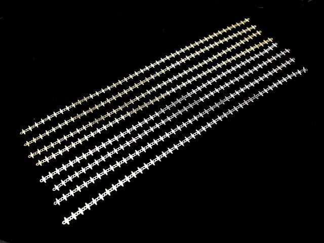 Bezel wire, gold/silver color, 1 bag (19cm x 4pcs)