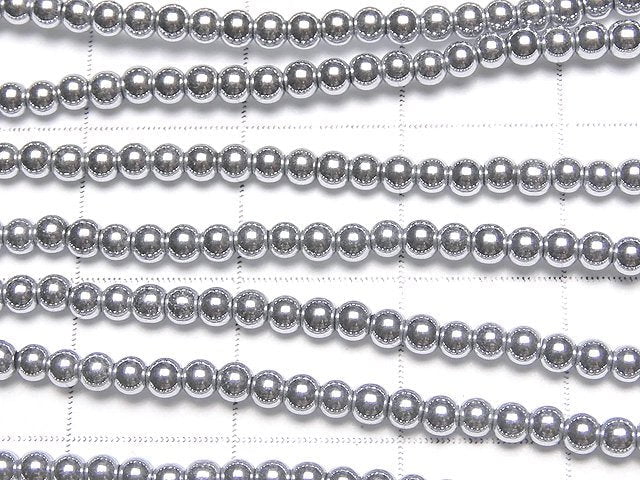 1strand $3.79! Hematite Round 2mm Silver coating 1strand beads (aprx.15inch / 38cm)