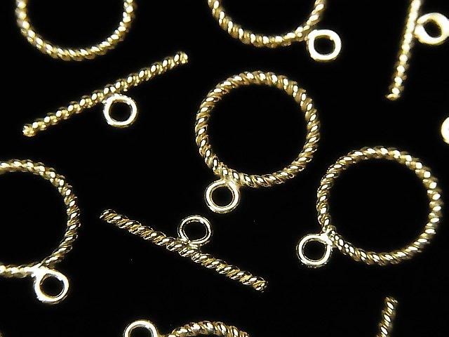 14KGF Toggle 11mm Twist 1pair