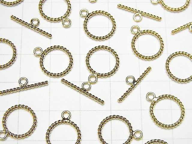 14KGF Toggle 11mm Twist 1pair