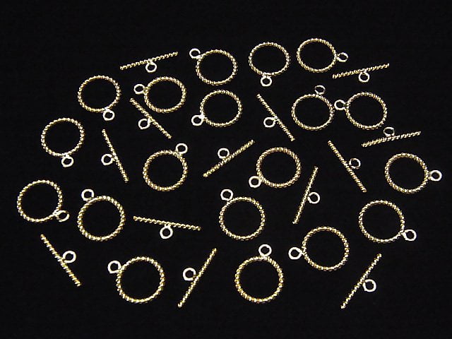 14KGF Toggle 11mm Twist 1pair
