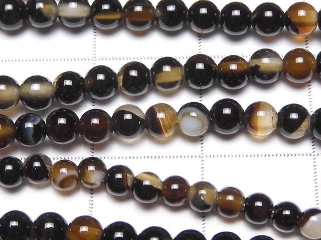 1strand $3.79! Stripe Onyx Round 3mm 1strand beads (aprx.15inch / 38cm)