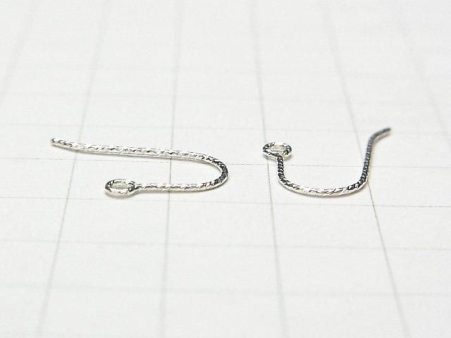 925純銀耳勾 20x12mm 閃耀 1對