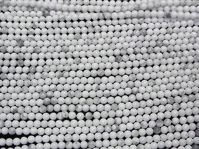 Howlite Magnesite Round 2-2.5mm 1strand beads (aprx.15inch/38cm)