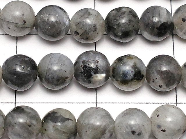 Larvikite Round 4-5mm 1strand beads (aprx.15inch/38cm)