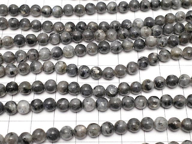 Larvikite Round 6mm 1strand beads (aprx.15inch/38cm)